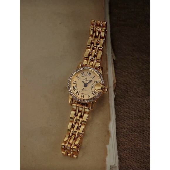 Gold French Vintage Style Unique Dainty Women’s Wrist Watch Trendy Cute Gift main image 5